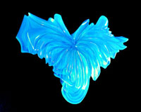 Lehrer wing form executed in gem chrysocolla (chalcedony) 5Photo: Glenn Lehrer